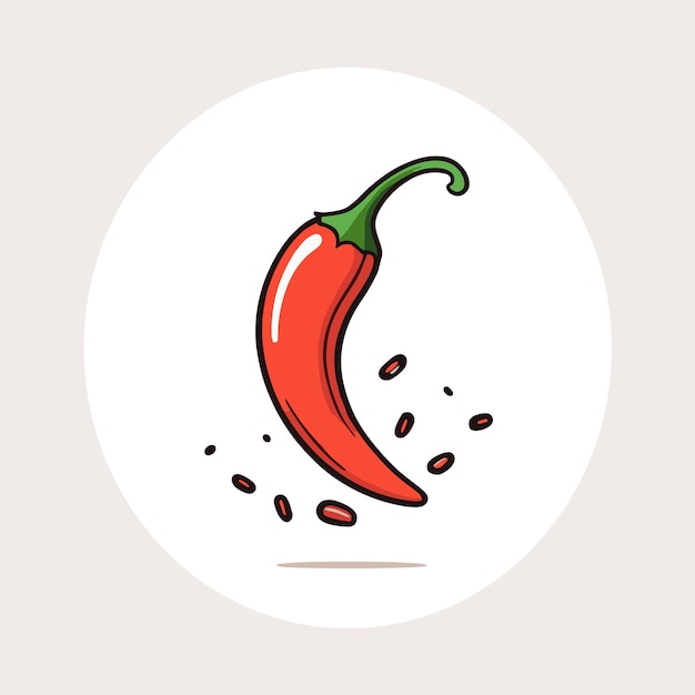 Red hot chili pepper vector illustration