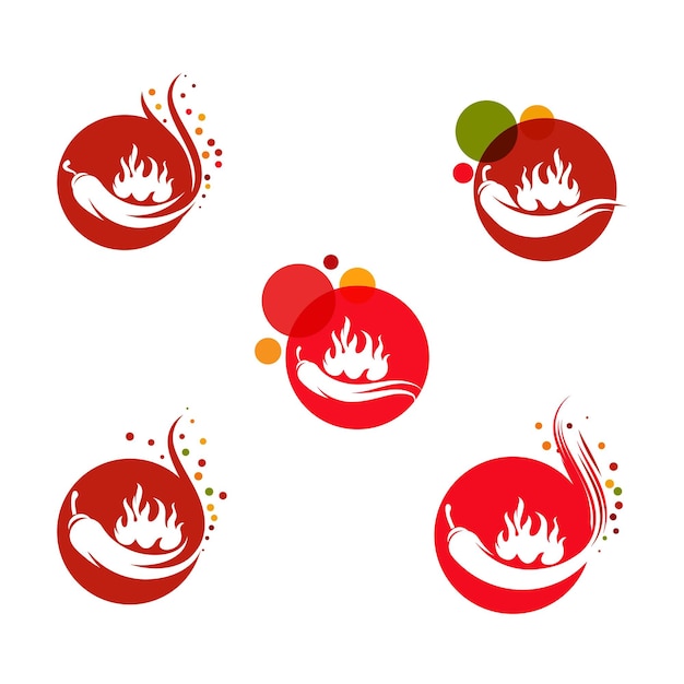 Red hot natural chili icon vector Illustration