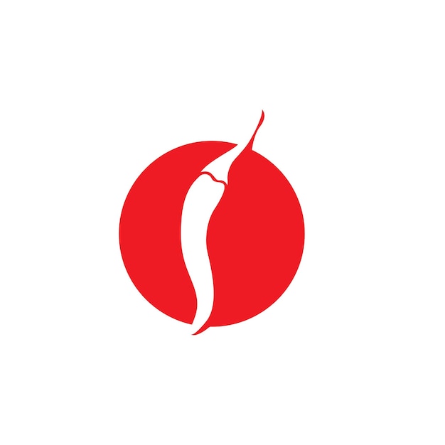 Red hot natural chili icon vector Illustration