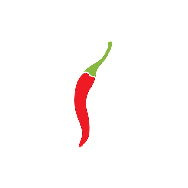 Red hot natural chili icon vector Illustration