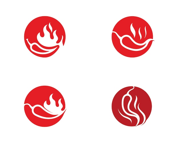 Red hot natural chili icon