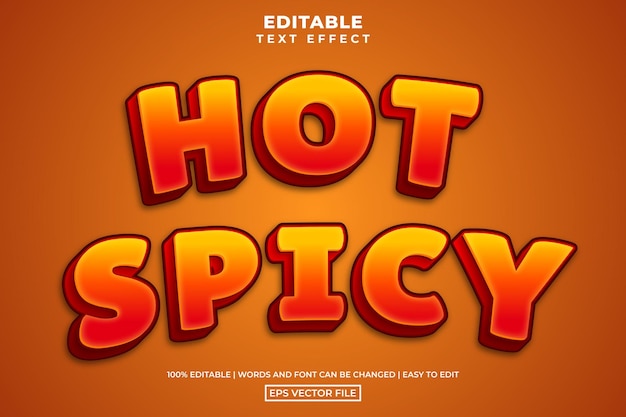 Red hot spicy editable text effect