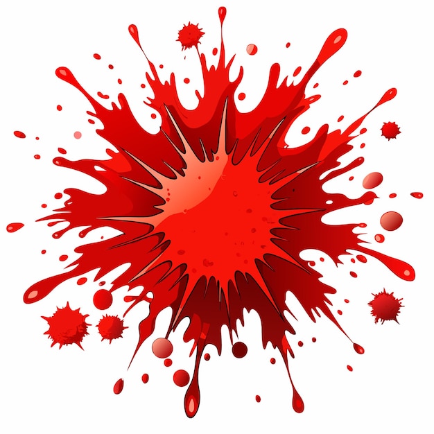 Red Ink Splatter Vector Illustrations with Dynamic and Expressive Design