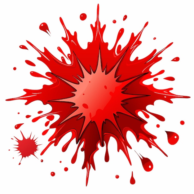 Red Ink Splatter Vector Illustrations with Dynamic and Expressive Design