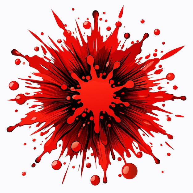 Red Ink Splatter Vector Illustrations with Dynamic and Expressive Design