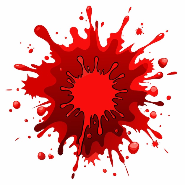 Red Ink Splatter Vector Illustrations with Dynamic and Expressive Design