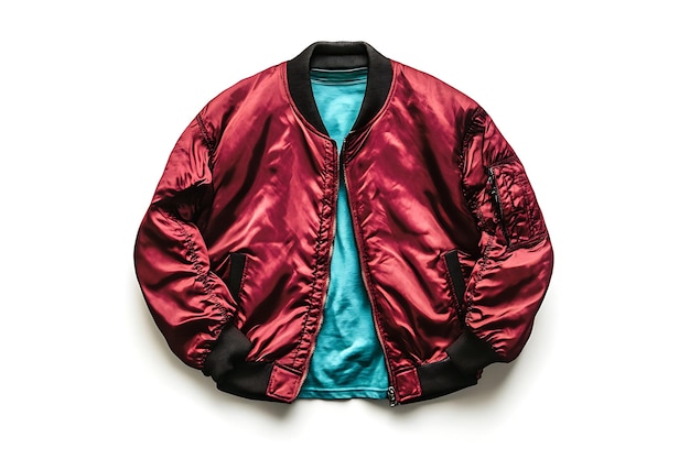 Vector a red jacket with a blue and green design on the front