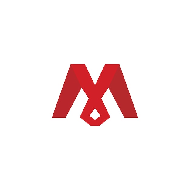 Vector a red letter m that is on a white background logo