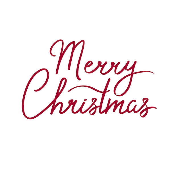 Red lettering Merry Christmas