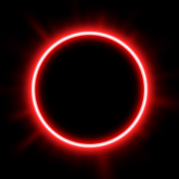 The red light behind the eclipse