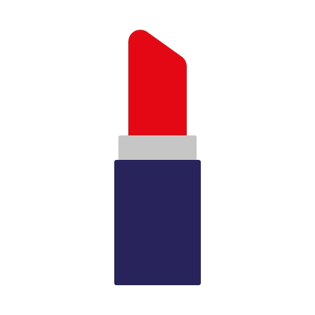 Red lipstick icon Makeup product Vector illustration Stock Image