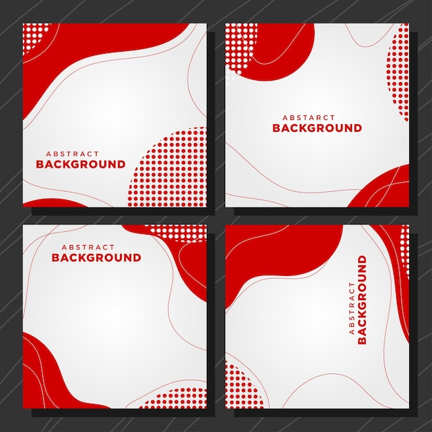 red liquid shape and dots abstract background