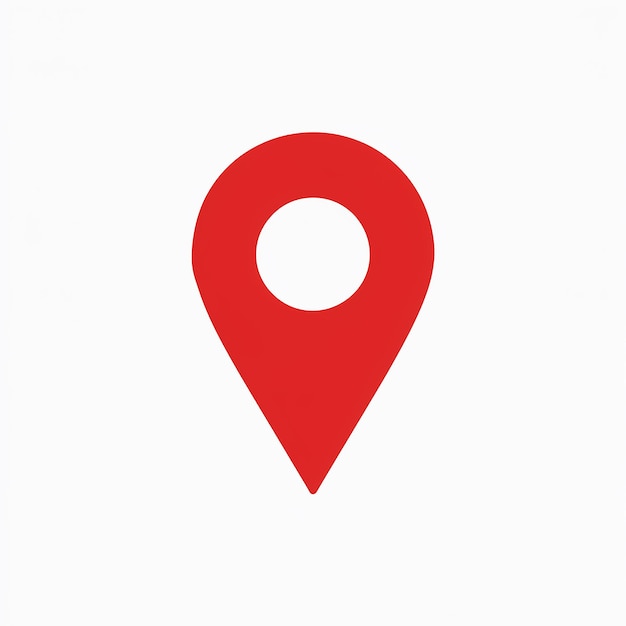 A red location pin icon commonly used in mapping or locationbased applications