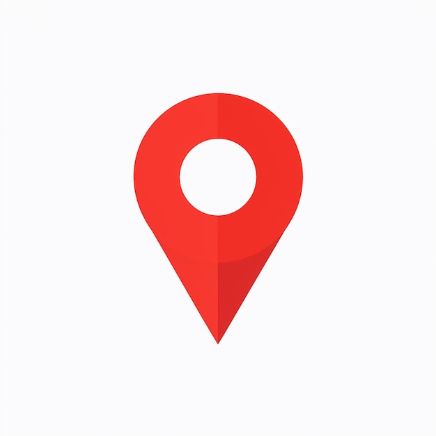 A red location pin icon commonly used in mapping or locationbased applications