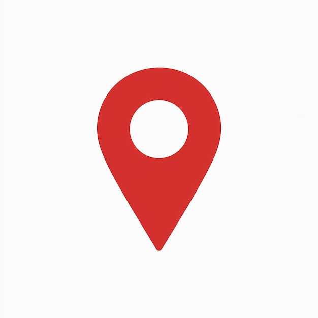 A red location pin icon commonly used in mapping or locationbased applications