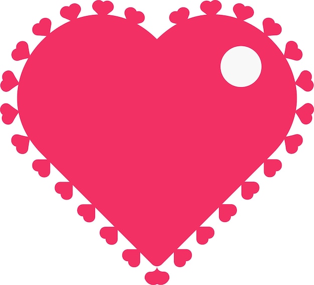 Red Love Heart Shape Graphic Icon Vector Element Symbol Sticker Art Illustration Design