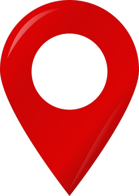 red map pointer 3d location logo icon