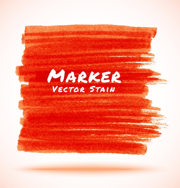 Red Marker Stain, vector illustration