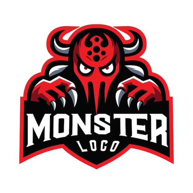 red monster logo vector