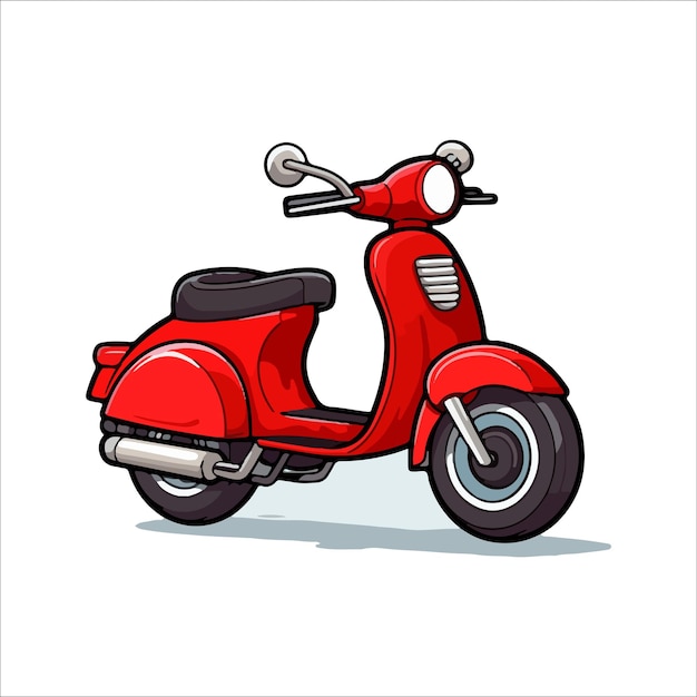 red motorcycle for caricaturing characters