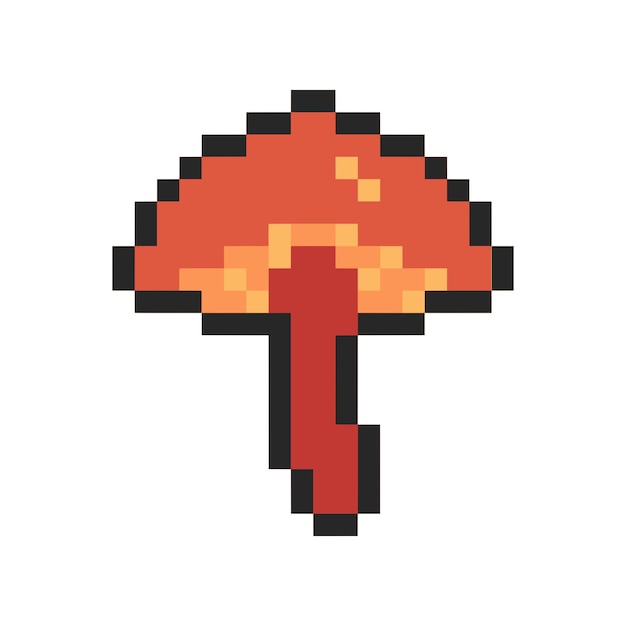 Vector a red mushroom with a red spot on it