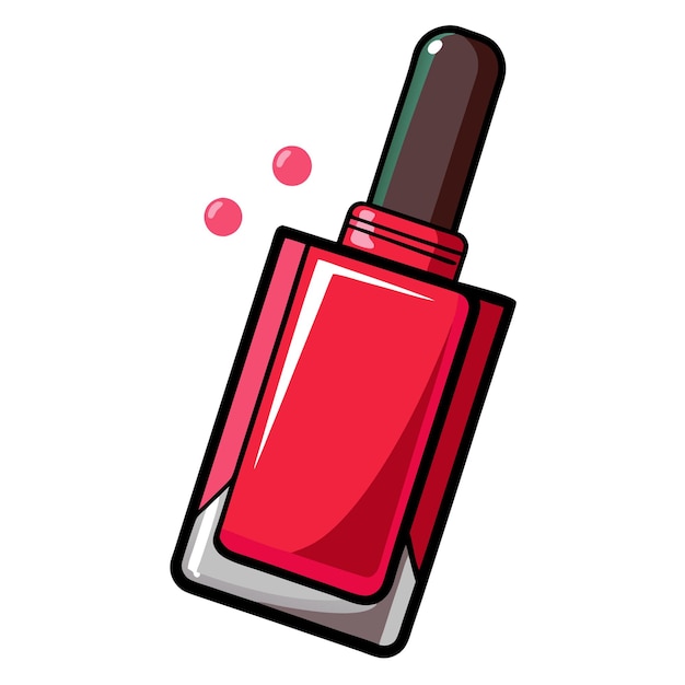 Vector red nail polish clipart vector art and illustration