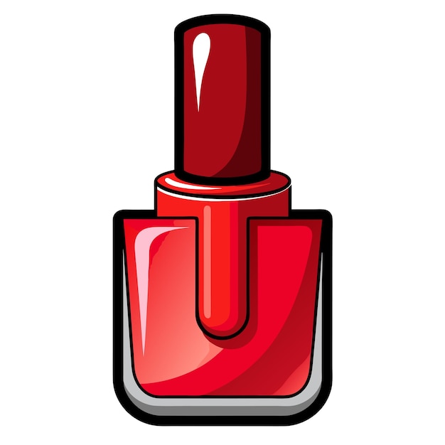 Vector red nail polish clipart vector art and illustration