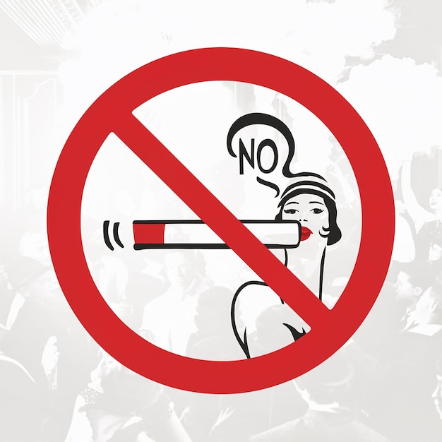 Vector red no smoking sign