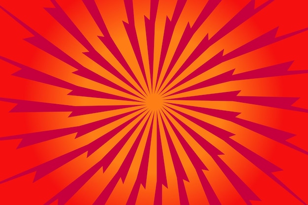 a red and orange background with a star in the center