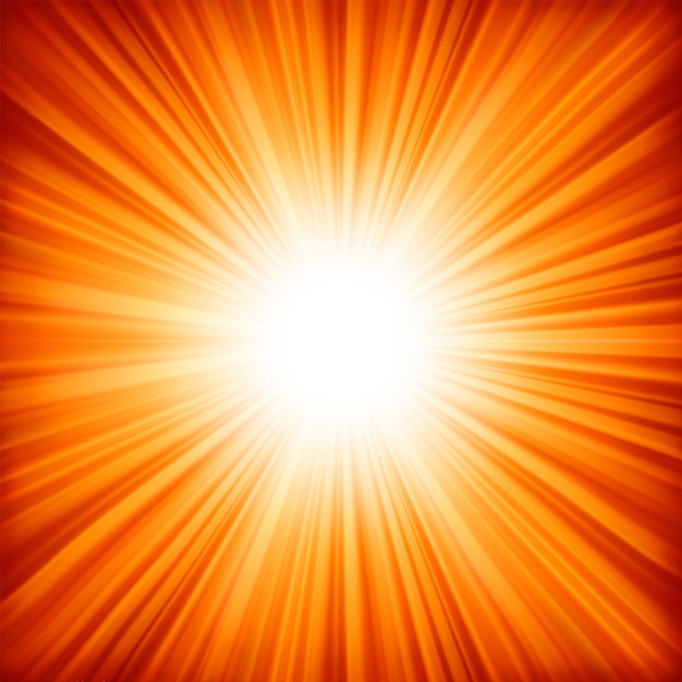 A red - orange color design with a burst.