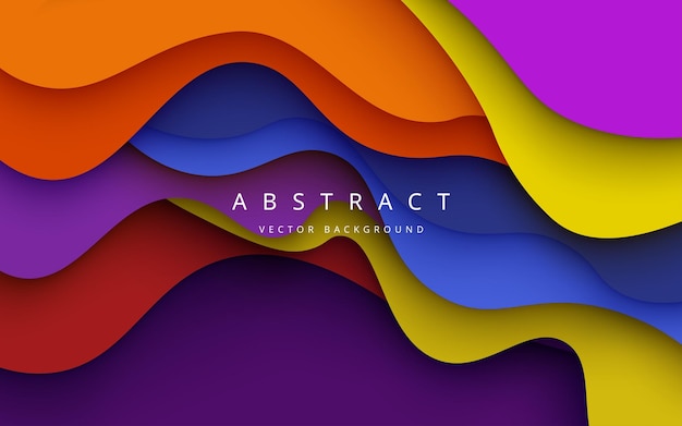 Red orange green blue purple overlap dimension background eps10 vector