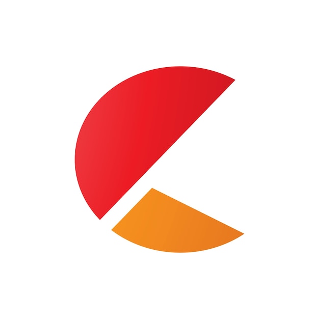 Red and Orange Letter C Icon with Half Circles