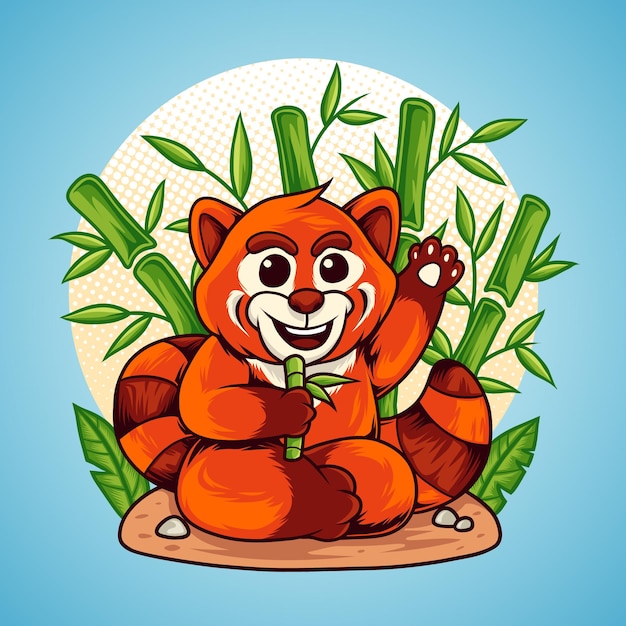 Red panda cartoon