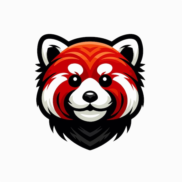 Vector red panda logo illustration