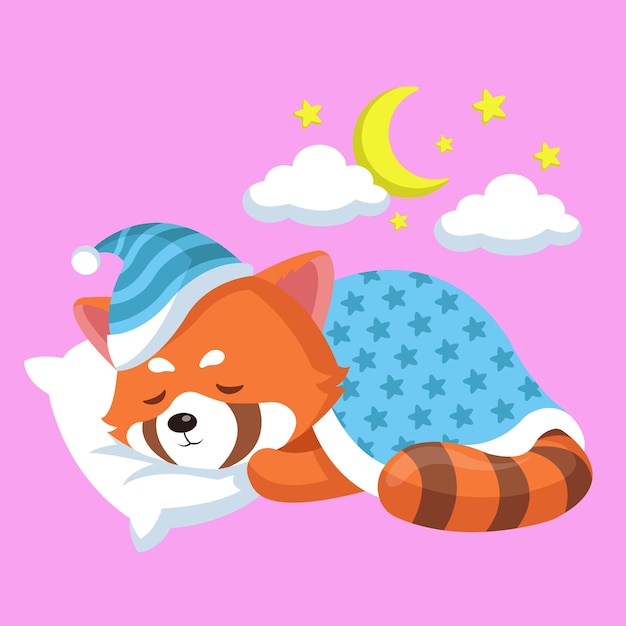 red panda vector art illustration