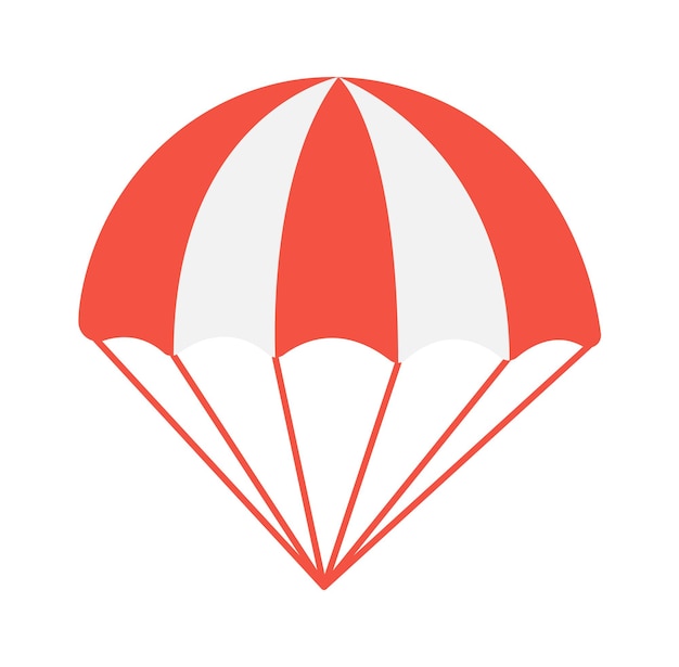 Red Parachute icon Vector illustration