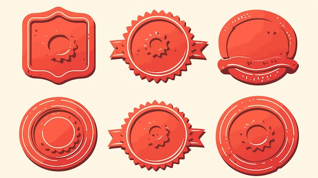 Red Patent Stamp Icon Vector for Copyright Concept