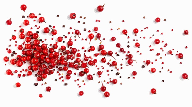 Vector red peppercorns on white background vector style