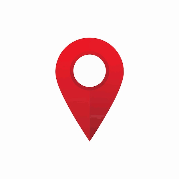 Vector red pin location