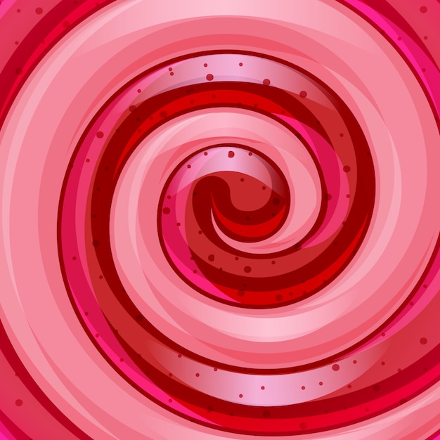 Red and pink big lollipop spiral candy background.