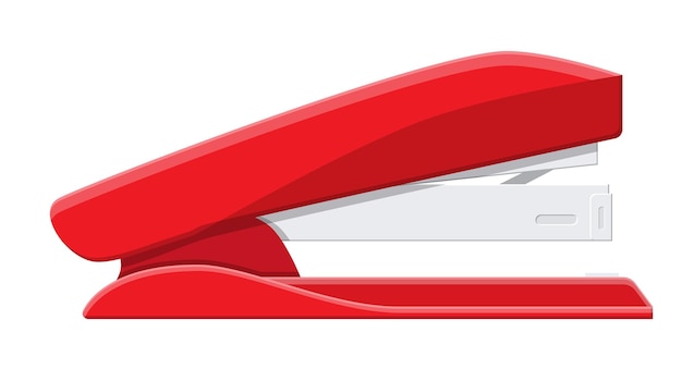 Red plastic stapler