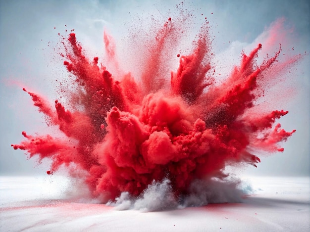 Vector red powder explosion