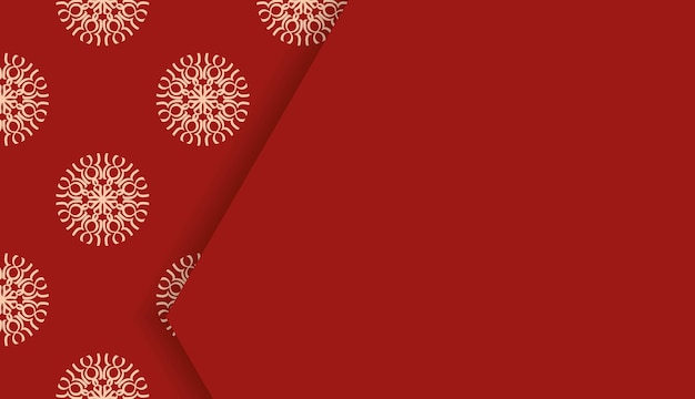 Red presentable background with a beige pattern