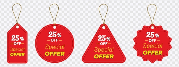 a red price tag for special offer with a special offer