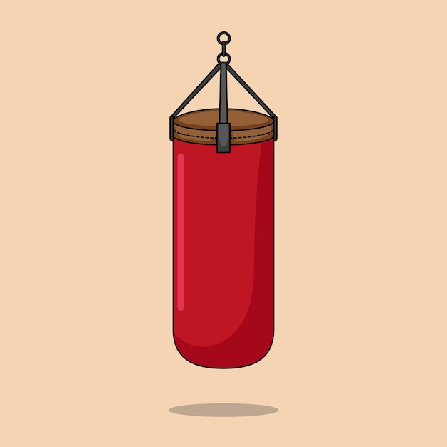 Red punching bag