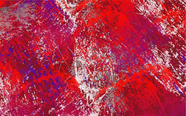 A red and purple abstract painting with a white background and a red background.