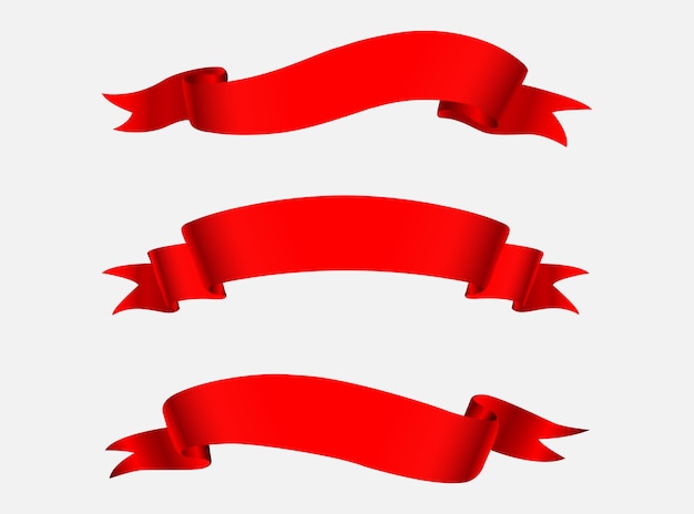 Red ribbon banners