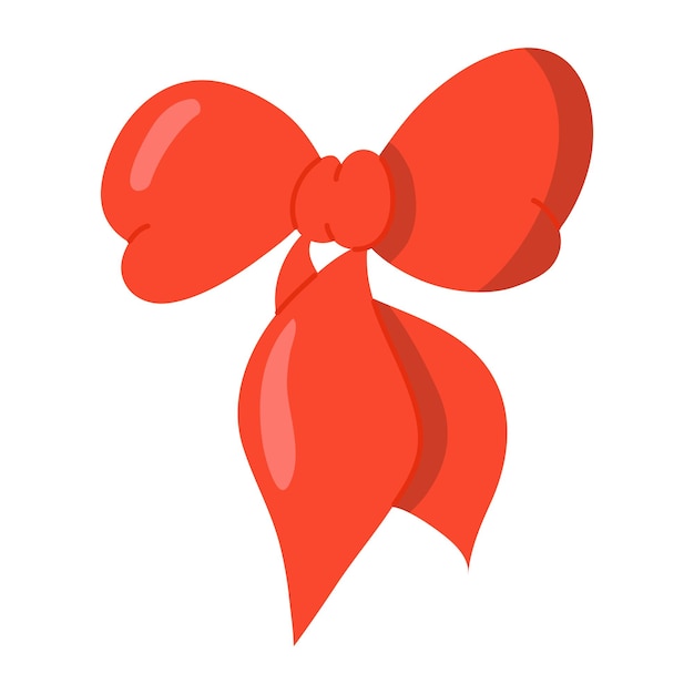 Red ribbon can be used to beautify hair or other decorations vector illustration