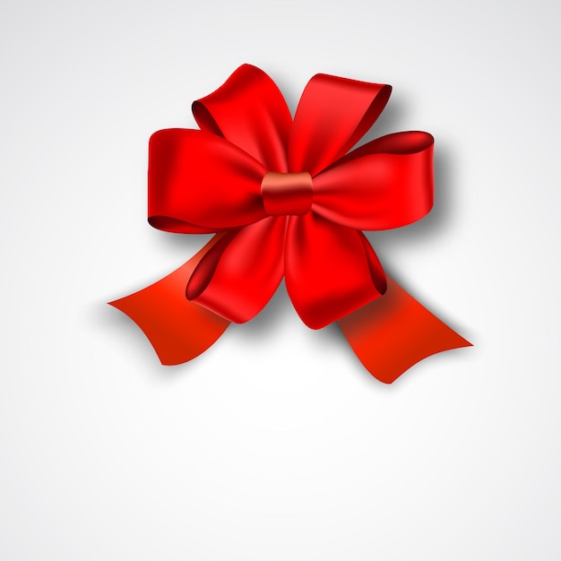 Red Ribbon Satin Bow