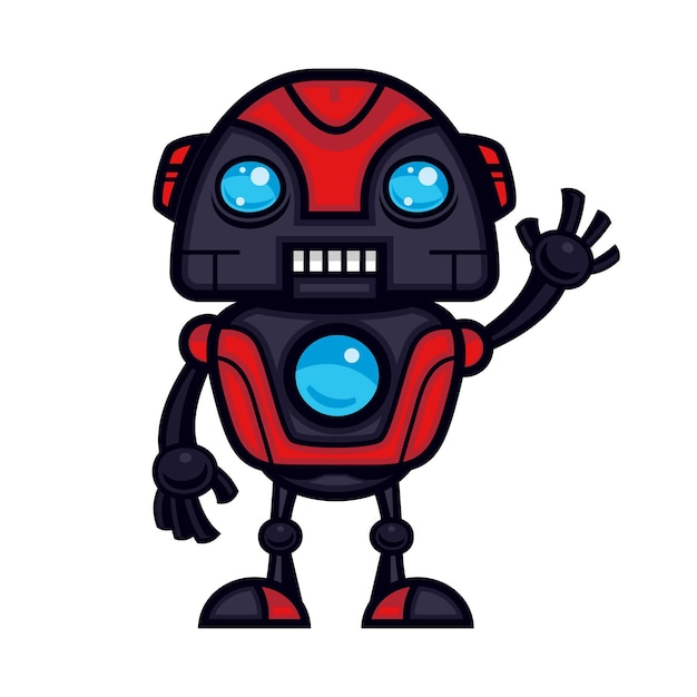 Red Robot Mascot Design